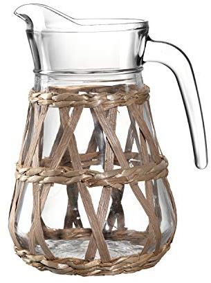 LEONARDO HOME 029960 Krug APERITIVO 1300 ml mit Geflecht, Glas