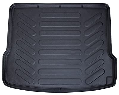 Trimak Passgenau 3D Kofferraumwanne Kompatibel mit Audi Q7 4M ab 2015 Kofferraummatte Schutzmatte Auto Zubehör Antirutschmatte Kantenschutz Kofferraumwann TPE Gummi Dauerhaft Schwarz