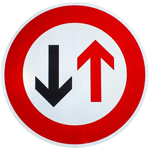 Original Verkehrsschild RA2 Nr. 208 Vorrang des Gegenverkehrs 600 mm StVO RSA-21 RAL Straßenschild Baustellenschild Verkehrszeichen Verkehrsschilder Straßenschilder Schild Schilder