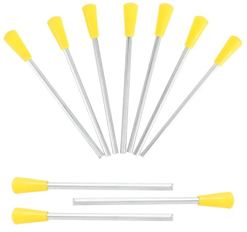 VICASKY 10 Palos de Hierro Triangulares, bateadores Triangulares de percusión de Metal, golpeadores de Metal para Instrumentos de percusión de Mano Triangulares, Triangular para Instrumentos