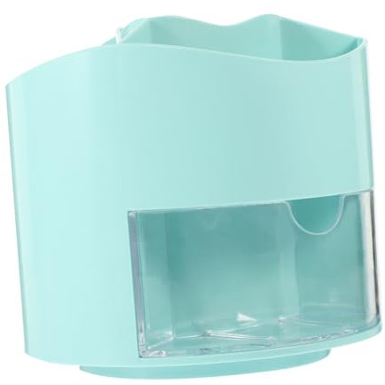 FOYTOKI Organisateur Rotatif Transparent Pour Bureautique Et Maquillage Rangement Pratique Avec Compartiments Pour Et Pinceaux Station De Travail Décorative à Volume
