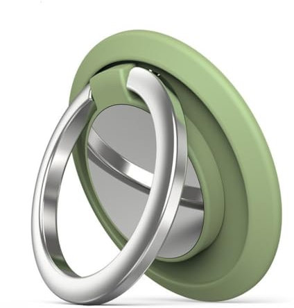 ISKIP Phone Ring Grip, 360° Rotating Phone Ring Holder, Car Mount Available, Fits for iPhone, Samsung, All Smartphones (Green)