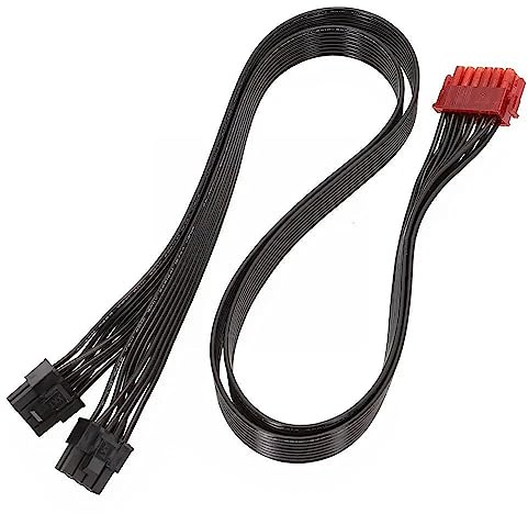 Bairu Câble d'alimentation 12 Broches vers Deux Pcie 8 Broches (6 + 2 Broches) pour Carte Graphique Câble Module d'alimentation Enermax Câble Adaptateur d'alimentation pour Carte Vidéo GPU 18 AWG 12