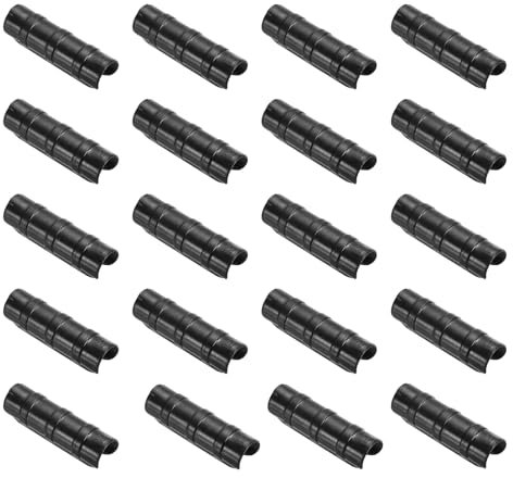 PATIKIL Greenhouse Clamp, 60 Pack Plastic Garden Buildings Tube Clips Hoop for 3/4 20mm Pipe Greenhouse Film Frame Sunshade Net, Black