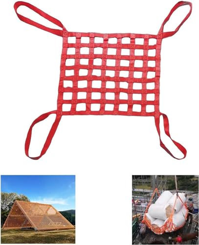 SSDDLZEQ Elastische Ladungsnetze, Flache Hebenetze, Lastenhebenetze, Hebeschlingennetze, Anhängernetze, lasttragende Netze (Size : 3 X 3M/Mesh 20cm/Load 4t)
