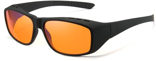 Cyxus Blaulichtfilter Brille Ohne Stärke Herren Damen Mode Computer Schutzbrille Bildschirmbrille Gaming Brille （Orange）
