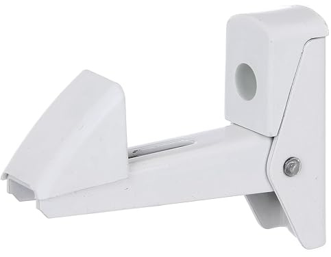 Alberts 864682 Fensterladen- und Tür-Feststeller | selbstschließend | Aluminium, weiß lackiert | Abstand Feststeller - Platte 15-50 mm | 10er Set