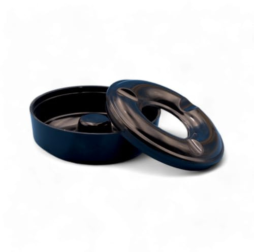 5 Posaceneri Wind Stop Antivento in melamina Italiana,protegge la cenere dal vento, anti bruciatura, facile da pulire Design elegante e resistente, perfetto per uso interno ed esterno (Nero)