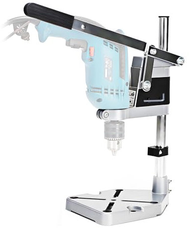 Support de perceuse Flylin réglable, mobile, avec diamètre de collier 43 mm/38 mm, table de perceuse à main, presse d'établi, support de perceuse, établi pour perçage précis