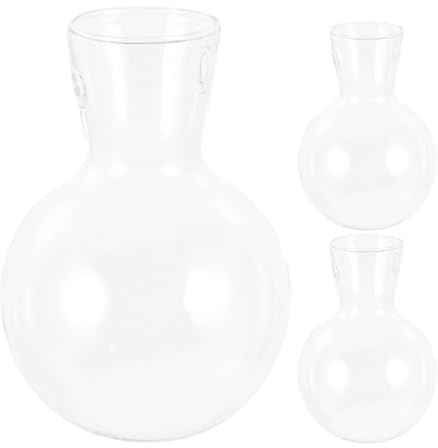 Zerodeko Glass Planter Vase Set with High Borosilicate Glass Wooden Stand and Decorative Spheres for Desktop Plant Propagation and Clear Flower Display