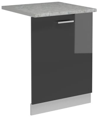 Vicco Coperchio per lavastoviglie R-Line, Antracite lucido, 60 cm, PL Marmo