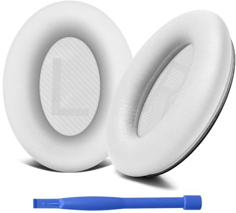 Ersatz Ohrpolster für Bose QC35 & QC 35 II Kopfhörer, Ersatzpolster mit Weichem Leder und Akustischem Schaumstoff für Bose QuietComfort 35ii/35/25/15 QC2/Ae2 (Schwarz)