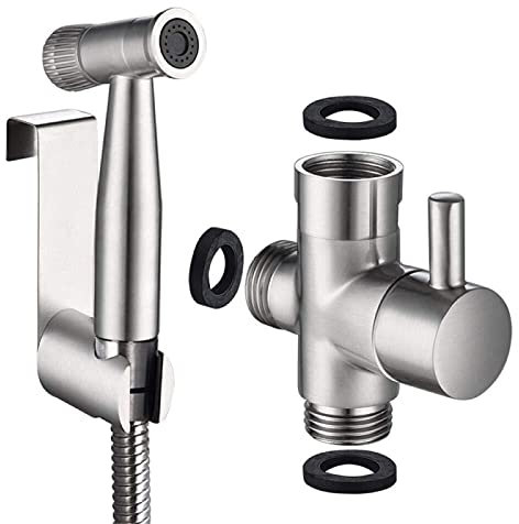 YJYJY Accessorio per spruzzo per Pannolini in Stoffa per la Doccia del Bambino - Pistola a spruzzo per Scarico del Water in Acciaio Inossidabile 304 con Portata Regolabile