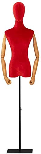 SHANYAYALI Schneiderpuppe mit Ständer, Schneiderpuppe, Vintage, Schneiderpuppe mit Beinen, Schneiderpuppe mit Armen (Rot, S)