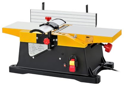 Electric Planer Woodworking Electric Planer Desktop, 12000 RPM Power Hand Planer, 5.9 Inch Cut Width, Dual-Handle Design, Blade Protector, for Wood Working