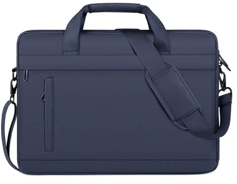 ZYAYNG Cartella Uomo Borsa da Uomo Borsa da Lavoro Borsa a Tracolla in Pelle da Lavoro Borsa da Ufficio Impermeabile Borsa for Laptop da 15 Pollici per Uomo(Blue)