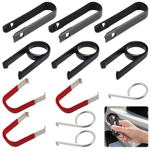 Grosion 12Pcs Wheel Bolt Cap Cover Removal Tool,Universal Wheel Nut Cover Removal Tool,Wheel Cap Removal Tool, Tweezers Bolt Nut,for Most Types Cars Wheels