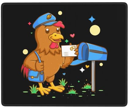 Desk Mat Hart Arbeitende Hühner Weiches Gaming Mauspad Wasserdicht Mausunterlage Für Schreibtisch Laptop Gaming 25X30Cm