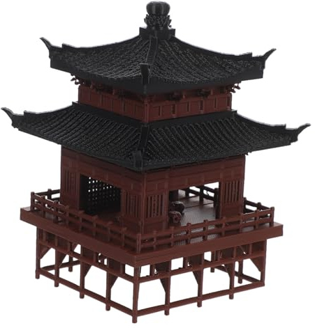 EPIGEIST Miniatyrpaviljong Modell i Detaljerad Kinesisk Arkitektur för Bord Trädgårdsbonsai Kompakt med Traditionell Hållbar Design