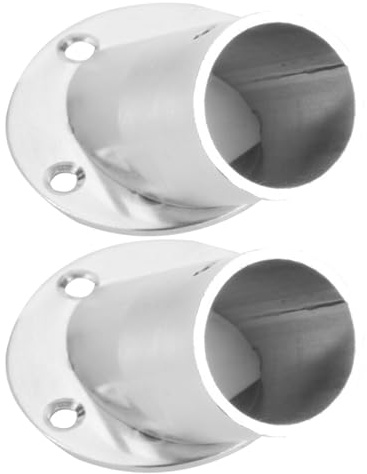 FIXOSHEE 2 pezzi Supporto Angolare per Asta Appendiabiti in Acciaio Resistente e Facile da Installare per Bastone Doccia Porta Asciugamani e Barra Appendiabiti da Parete
