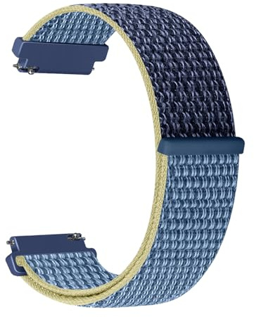 Aurrain 20mm Nylon Sports klockarmband Kompatibel Galaxy Watch 7/FE/6/6Classic/4/4Classic/Active2/Active40mm/Vivoactive 6/HR/AmazfitGTS,Unisex klockarmband i mjukt nylon med kardborreband.