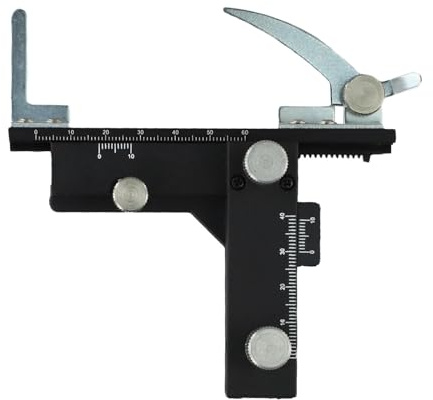 Helilyco Mikroskop-Messschieber, manueller XY-Stage-Schieblehre mit 0,1 mm Genauigkeit, mechanischer beweglicher Aluminium-Messschieber für Mikroskop, schwarz