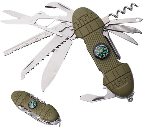 Pequeña Multi Herramienta - Gadgets Plegables Portátiles Versátiles,10 en 1 Pequeña Herramienta Multiusos con Cuchilla | Para Reparar Bicicletas Senderismo Caza Supervivencia Hombres y Mujeres