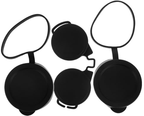 ABOOFAN 3pcs Rubber Eyepiece Guard Protective Lens Cover Waterproof Silicone Telescope Lens Cap Easy Installation for Outdoor Activities Bird Watching Black