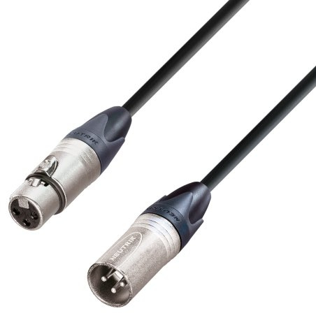 Adam Hall Cables5 STAR DMF 2000 - DMX Kabel, Neutrik 3-Pol XLR male auf 3-Pol XLR female, schwarz, 20m