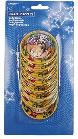 Amscan INT397911 - Piraten Puzzle, Geduldsspiel, Labyrinth, Geburtstag