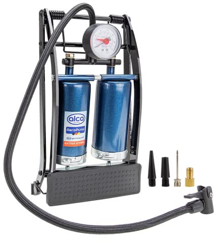 Alca Foot Air Pump For Car BIke Double Cylinder 7 Bar 100 Psi Extra Stabil A202000