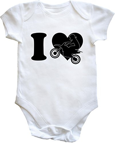 Hippowarehouse Love motocross baby vest bodysuit (short sleeve) boys girls