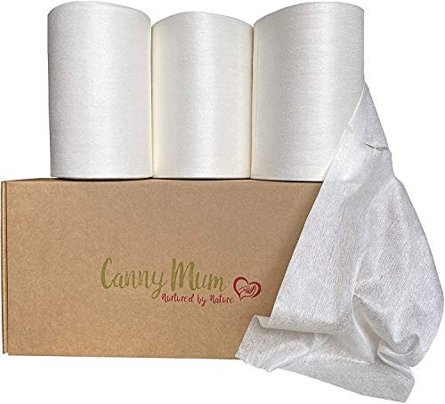CannyMum Bambus-Windeleinlagen, 600 Blatt, chemikalienfrei, biologisch abbaubar, kompostierbar, plastikfrei