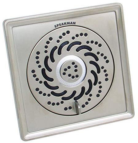 Speakman Pomme de douche fixe haute pression Rainier Exhilaration S-5002-BN-E15, 1,5 GPM, nickel brossé
