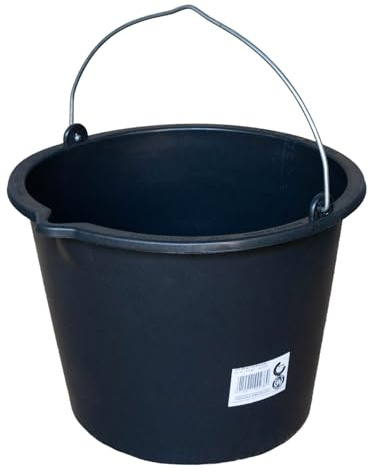Seau de chantier 12 l avec manchon noir polyéthylène 1,00 PCE