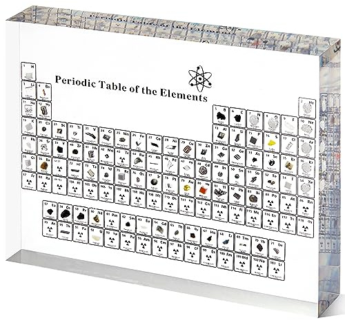 Mukarisk Periodic Table With Real Elements Inside - Acrylic Display With Element Samples