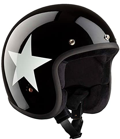 Bandit ECE Jet Star Jethelm, weiß/schwarz, 2XL (61)