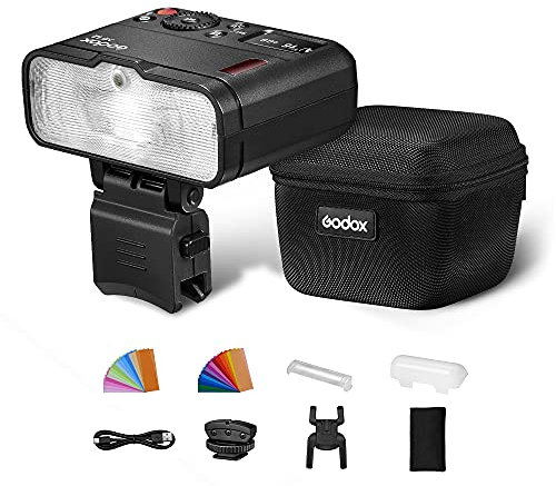 Godox MF12 Makroblitz TTL 2,4GHz Funk-Ringblitz mit integrierter Batterie, 500 Blitze bei voller Leistung, Leistung 1/128–1/1, Kompatibel mit Canon Sony Nikon Fujifilm Olympus Panasonic