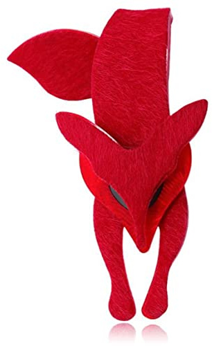 Broche tendance en forme de renard pour femme - En acrylique - Motif animaux - Style vintage - Pour écharpe - Bijoux féminins, Acier allié