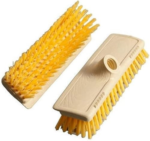 2 Pezzi, Spazzolone per Pulizia Pavimenti, Balcone, Piastrelle, fughe, frattazzo per Tutti i Pavimenti in Pet,PP, Attacco del Manico Universale,setole rigide