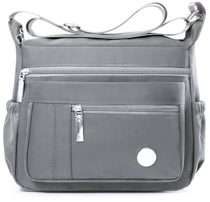 HERCMNOY Umhängetasche für Damen, Umhängetasche, Handtasche, mehrere Taschen, Nylon, Kuriertasche