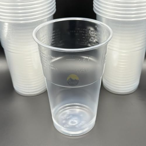 Bierbecher PP 500ml - 500cc transparente Box 500 Stück - Veranstaltungsbecher - Bierbecher - Einwegbecher - Partyartikel - Partys - Veranstaltungen - Becher - Trinkbecher to go
