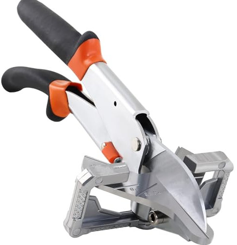 Vokowin X-Large Sharp Multi-Angle Miter Shear Cutter with 0 to 135 Degrees, Adjustable Angular for PVC Cord Cover, Baseboard Molding, Tile Edge, Wood Sheet Hand Tools for PVC and Other (K447-1)