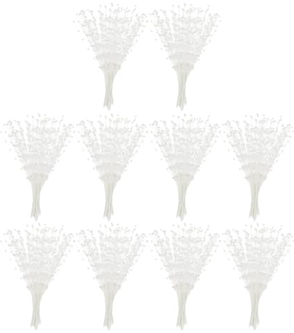 PATIKIL 4mm Perla Cuerda Ramo, 100uds Perla Palo Tallos Ramos Guirnalda Aerosol Cuentas para Cuentas Nupcial Boda Fiesta Mesa Decoraciones, Blanco