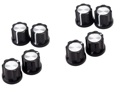 ibasenice 8stücke D- Folien Potiknöpfe Für Bassgitarre Vintage-design Leicht Und Langlebig Für Austausch Alter Knöpfe Passend Für Gängige D-schaft-potentiometer