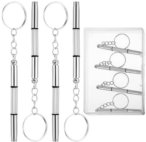 oruola 4pcs Small Screwdriver for Glasses,Mini Sunglasses Screwdriver,Mini 3 in 1 Precision Screwdrivers for Eyeglass Tightening for Sunglasses,Watch,Jewelry Repair (Phillips,Hex,Flat Head)