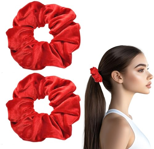2 Stück Haargummi Seide MäDchen Haarband Seiden Scrunchies Seiden Haargummi Damen Haarschmuck Klein Silk Haargummis Haare DüNn Samt Kknekki Accessories HaarbäNder Invisibobble Scrunchie Haarklammer