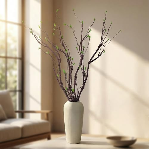 AYLSON 4pcs 40inch Bendable Artificial Tree Branches Vines Twigs Simulated Tree Vines Suitable for Living Rooms Balconies railings Crawling Pets Christmas Tree Branch Decor Halloween Decorations