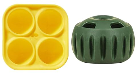 2Pcs Silicone Frozens Dog Treat Molds, Dog Treat Toy Ball Interactive Dispenser, Fillable Dispensing, Tray For Frozens Food, Reusable Freeze Refill Food Dispenser, Dishwasher Safe
