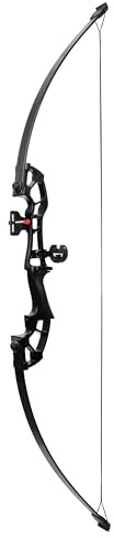 FQH 50 Archery Takedown Recurve Bow and Arrow Set 30-50 lbs Hunting Longbow for Adults and Beginners Outdoor Hunting Target Archery Competition (Only the Bow(Black), 30 lbs)